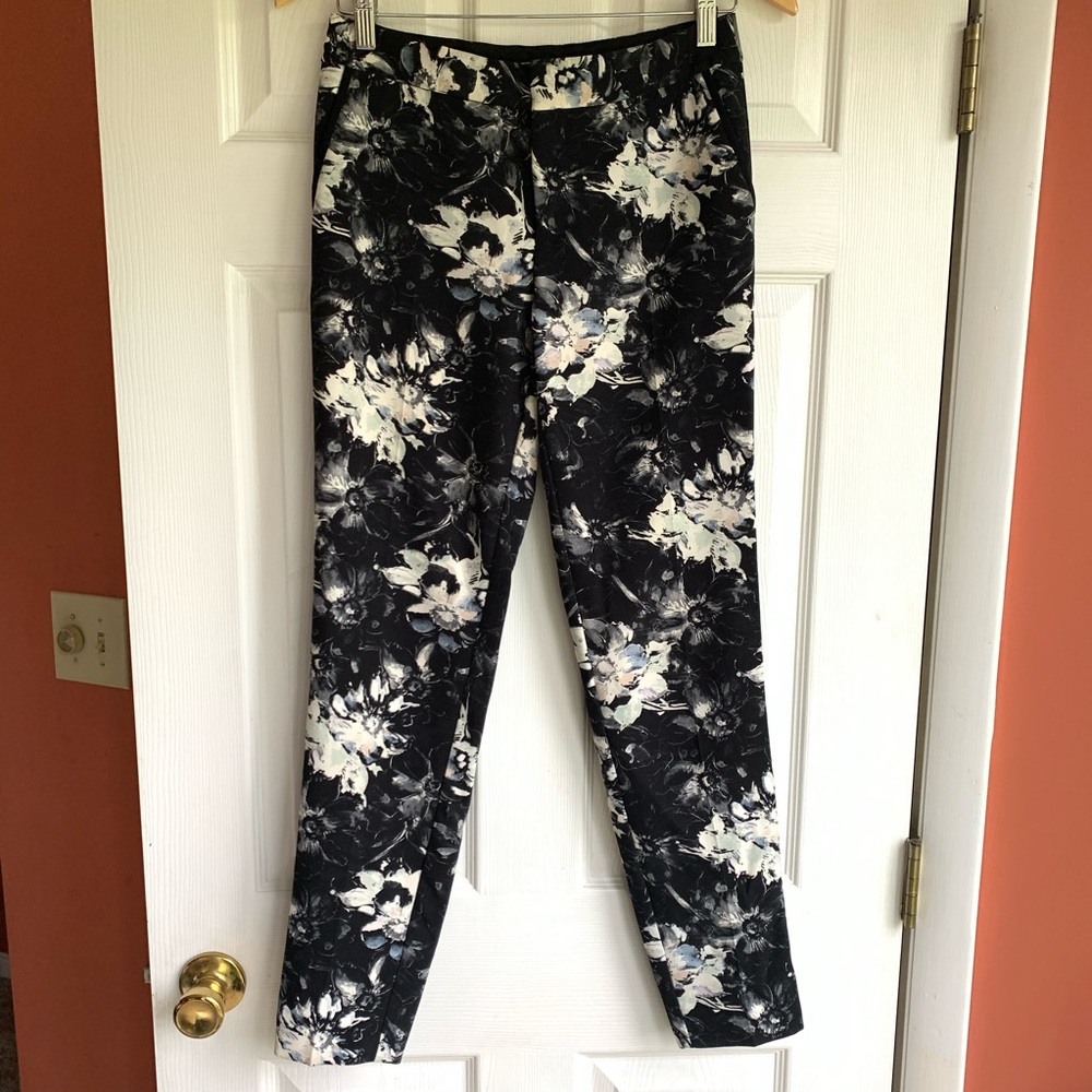 Rebecca Taylor blue white floral pants